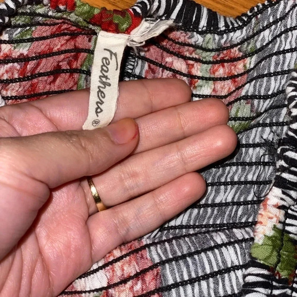 Feathers Women Party Stripes Strapless Floral Dress size small - Picture 3 of 5